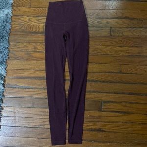Maroon lululemon full length leggings